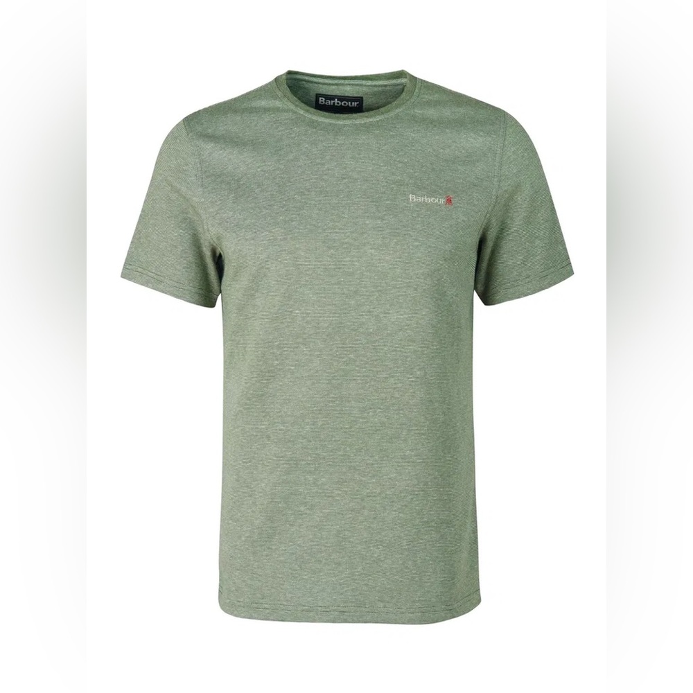 NWT BARBOUR Pluckley Logo T-Shirt Burnt Olive Green Size Small Retails $59
